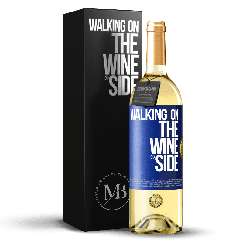 29,95 € Envoi gratuit | Vin blanc Édition WHITE Walking on the Wine Side® Étiquette Bleue. Étiquette personnalisable Vin jeune Récolte 2025 Verdejo