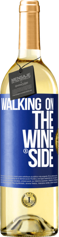 29,95 € Kostenloser Versand | Weißwein WHITE Ausgabe Walking on the Wine Side® Blaue Markierung. Anpassbares Etikett Junger Wein Ernte 2025 Verdejo