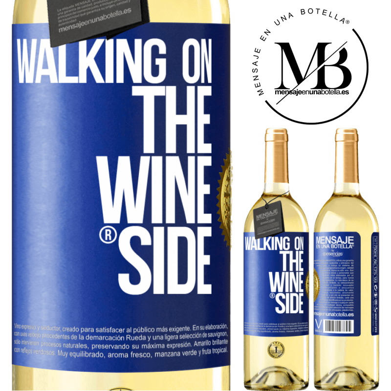 29,95 € Kostenloser Versand | Weißwein WHITE Ausgabe Walking on the Wine Side® Blaue Markierung. Anpassbares Etikett Junger Wein Ernte 2024 Verdejo