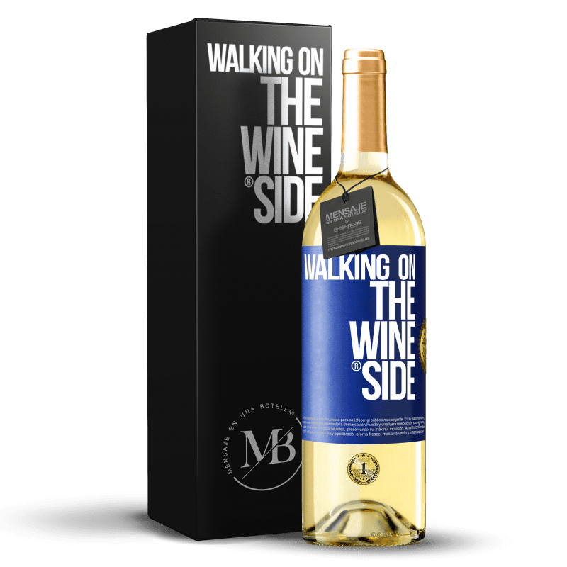 29,95 € Kostenloser Versand | Weißwein WHITE Ausgabe Walking on the Wine Side® Blaue Markierung. Anpassbares Etikett Junger Wein Ernte 2024 Verdejo