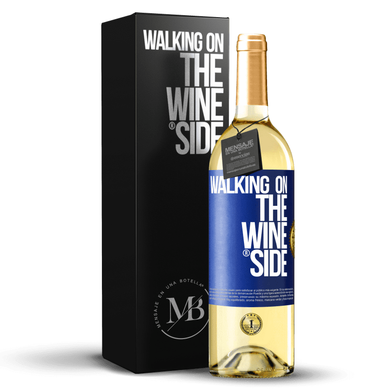29,95 € Kostenloser Versand | Weißwein WHITE Ausgabe Walking on the Wine Side® Blaue Markierung. Anpassbares Etikett Junger Wein Ernte 2025 Verdejo
