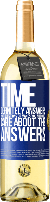 «Time definitely answers your questions or makes you no longer care about the answers» WHITE Edition