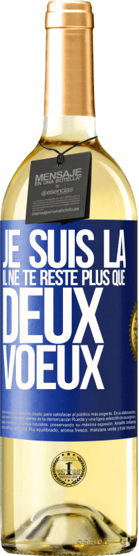 29,95 € Envoi gratuit | Vin blanc Édition WHITE Je suis là. Il ne te reste plus que deux voeux Étiquette Bleue. Étiquette personnalisable Vin jeune Récolte 2025 Verdejo