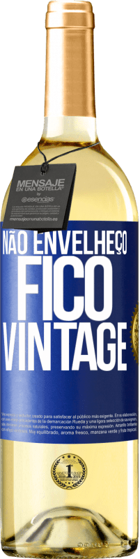 29,95 € | Vinho branco Edição WHITE Não envelheço, fico vintage Etiqueta Azul. Etiqueta personalizável Vinho jovem Colheita 2024 Verdejo