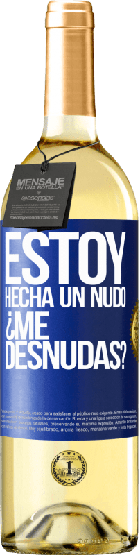 29,95 € | Vino bianco Edizione WHITE Estoy hecha un nudo. ¿Me desnudas? Etichetta Blu. Etichetta personalizzabile Vino giovane Raccogliere 2024 Verdejo