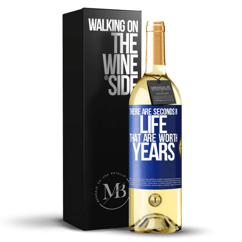 29,95 € Free Shipping | White Wine WHITE Edition There are seconds in life that are worth years Blue Label. Customizable label Young wine Harvest 2025 Verdejo