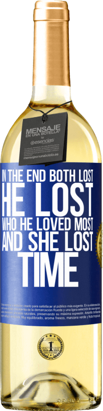 29,95 € Free Shipping | White Wine WHITE Edition In the end, both lost. He lost who he loved most, and she lost time Blue Label. Customizable label Young wine Harvest 2025 Verdejo