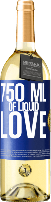 29,95 € Бесплатная доставка | Белое вино Издание WHITE 750 мл жидкой любви Синяя метка. Настраиваемая этикетка Молодое вино Урожай 2023 Verdejo