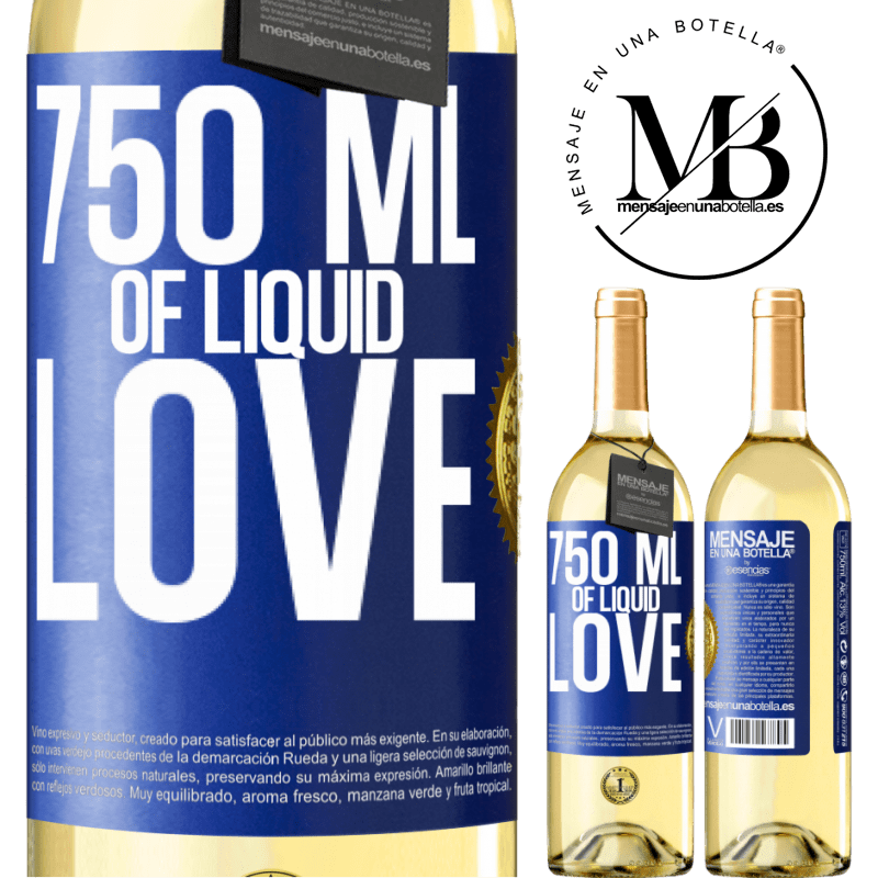 29,95 € Free Shipping | White Wine WHITE Edition 750 ml of liquid love Blue Label. Customizable label Young wine Harvest 2025 Verdejo