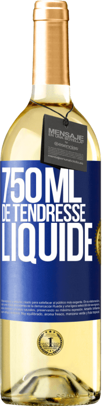29,95 € | Vin blanc Édition WHITE 750 ml de tendresse liquide Étiquette Bleue. Étiquette personnalisable Vin jeune Récolte 2023 Verdejo
