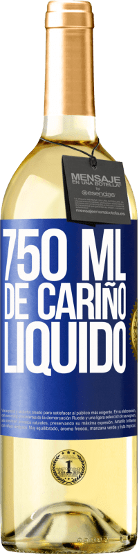29,95 € | Vino Blanco Edición WHITE 750 ml. de cariño líquido Etiqueta Azul. Etiqueta personalizable Vino joven Cosecha 2023 Verdejo