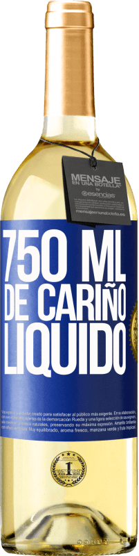 29,95 € | Vino Blanco Edición WHITE 750 ml. de cariño líquido Etiqueta Azul. Etiqueta personalizable Vino joven Cosecha 2024 Verdejo