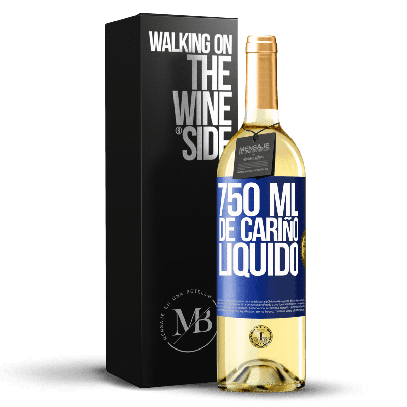 29,95 € Envoi gratuit | Vin blanc Édition WHITE 750 ml d'amour liquide Étiquette Bleue. Étiquette personnalisable Vin jeune Récolte 2022 Verdejo