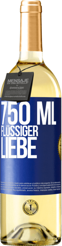 29,95 € | Weißwein WHITE Ausgabe 750 ml flüssiger Liebe Blaue Markierung. Anpassbares Etikett Junger Wein Ernte 2023 Verdejo
