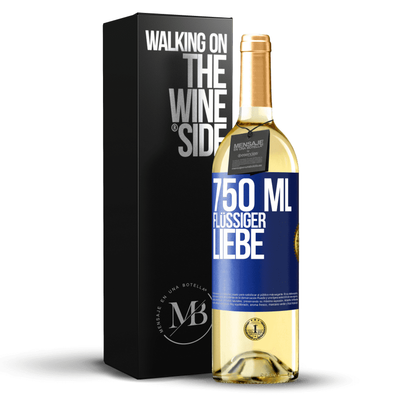 29,95 € Kostenloser Versand | Weißwein WHITE Ausgabe 750 ml flüssiger Liebe Blaue Markierung. Anpassbares Etikett Junger Wein Ernte 2024 Verdejo