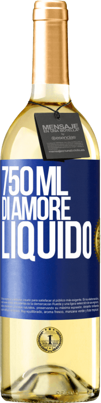 29,95 € | Vino bianco Edizione WHITE 750 ml di amore liquido Etichetta Blu. Etichetta personalizzabile Vino giovane Raccogliere 2023 Verdejo
