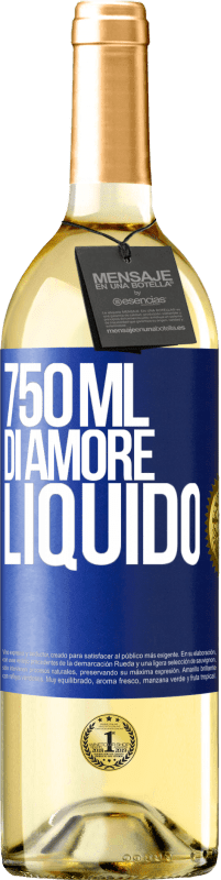 29,95 € | Vino bianco Edizione WHITE 750 ml di amore liquido Etichetta Blu. Etichetta personalizzabile Vino giovane Raccogliere 2024 Verdejo