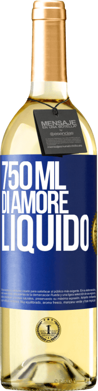 29,95 € Spedizione Gratuita | Vino bianco Edizione WHITE 750 ml di amore liquido Etichetta Blu. Etichetta personalizzabile Vino giovane Raccogliere 2025 Verdejo