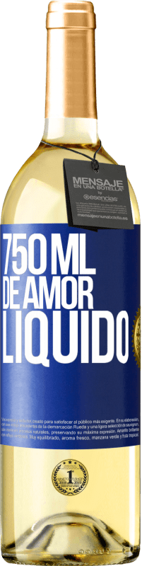 29,95 € | Vinho branco Edição WHITE 750 ml de amor líquido Etiqueta Azul. Etiqueta personalizável Vinho jovem Colheita 2023 Verdejo