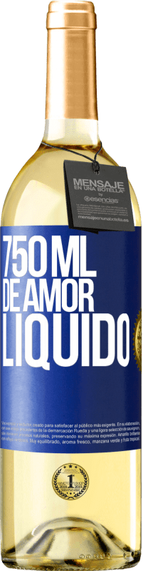 29,95 € | Vinho branco Edição WHITE 750 ml de amor líquido Etiqueta Azul. Etiqueta personalizável Vinho jovem Colheita 2024 Verdejo