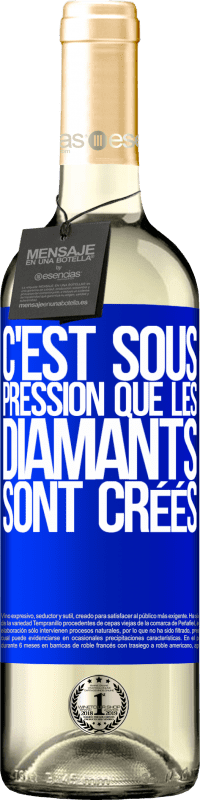 29,95 € | Vin blanc Édition WHITE C'est sous pression que les diamants sont créés Étiquette Bleue. Étiquette personnalisable Vin jeune Récolte 2025 Verdejo