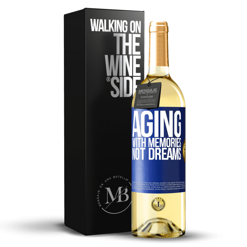 24,95 € Free Shipping | White Wine WHITE Edition Aging with memories, not dreams Blue Label. Customizable label Young wine Harvest 2021 Verdejo