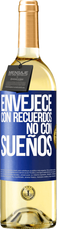 29,95 € | Vino Blanco Edición WHITE Envejece con recuerdos, no con sueños Etiqueta Azul. Etiqueta personalizable Vino joven Cosecha 2023 Verdejo