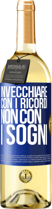 29,95 € | Vino bianco Edizione WHITE Invecchiare con i ricordi, non con i sogni Etichetta Blu. Etichetta personalizzabile Vino giovane Raccogliere 2025 Verdejo