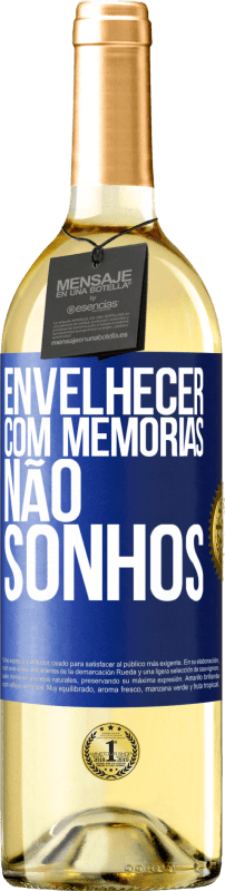 29,95 € | Vinho branco Edição WHITE Envelhecer com memórias, não sonhos Etiqueta Azul. Etiqueta personalizável Vinho jovem Colheita 2023 Verdejo