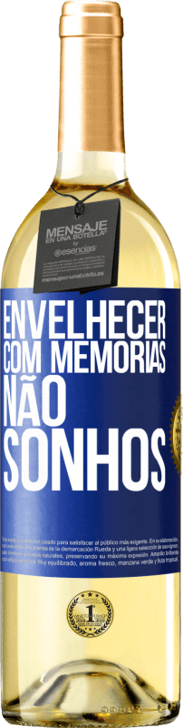 29,95 € | Vinho branco Edição WHITE Envelhecer com memórias, não sonhos Etiqueta Azul. Etiqueta personalizável Vinho jovem Colheita 2024 Verdejo