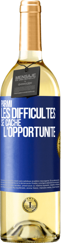 29,95 € Envoi gratuit | Vin blanc Édition WHITE Parmi les difficultés, se cache l'opportunité Étiquette Bleue. Étiquette personnalisable Vin jeune Récolte 2025 Verdejo