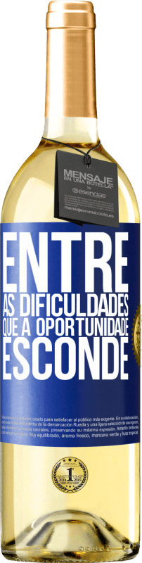 29,95 € | Vinho branco Edição WHITE Entre as dificuldades que a oportunidade esconde Etiqueta Azul. Etiqueta personalizável Vinho jovem Colheita 2024 Verdejo