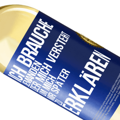 Einzigartige und Persönliche Ausdrücke. «Ich brauche jemanden, der mich versteht. Um mich mir später zu erklären» WHITE Ausgabe