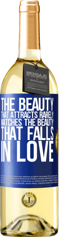 29,95 € | Белое вино Издание WHITE Красота, которая привлекает, редко совпадает с красотой, которая влюбляет Синяя метка. Настраиваемая этикетка Молодое вино Урожай 2023 Verdejo