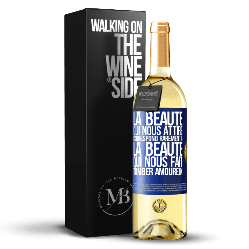 29,95 € Envoi gratuit | Vin blanc Édition WHITE La beauté qui nous attire correspond rarement à la beauté qui nous fait tomber amoureux Étiquette Bleue. Étiquette personnalisable Vin jeune Récolte 2024 Verdejo