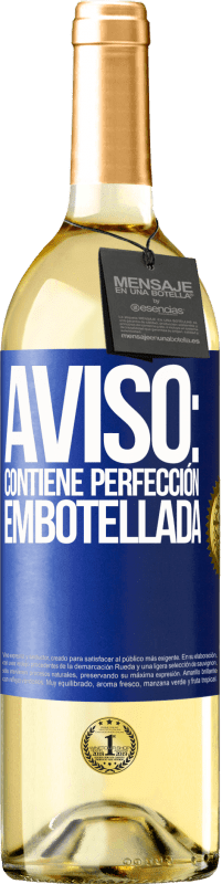 29,95 € | Vino Blanco Edición WHITE Aviso: contiene perfección embotellada Etiqueta Azul. Etiqueta personalizable Vino joven Cosecha 2023 Verdejo