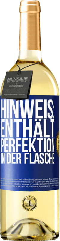 29,95 € | Weißwein WHITE Ausgabe Hinweis: Enthält Perfektion in der Flasche Blaue Markierung. Anpassbares Etikett Junger Wein Ernte 2024 Verdejo