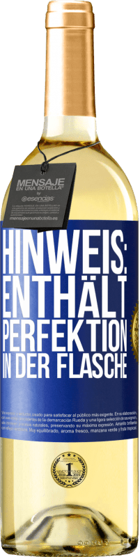 29,95 € | Weißwein WHITE Ausgabe Hinweis: Enthält Perfektion in der Flasche Blaue Markierung. Anpassbares Etikett Junger Wein Ernte 2025 Verdejo