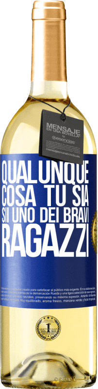 29,95 € | Vino bianco Edizione WHITE Qualunque cosa tu sia, sii uno dei bravi ragazzi Etichetta Blu. Etichetta personalizzabile Vino giovane Raccogliere 2024 Verdejo