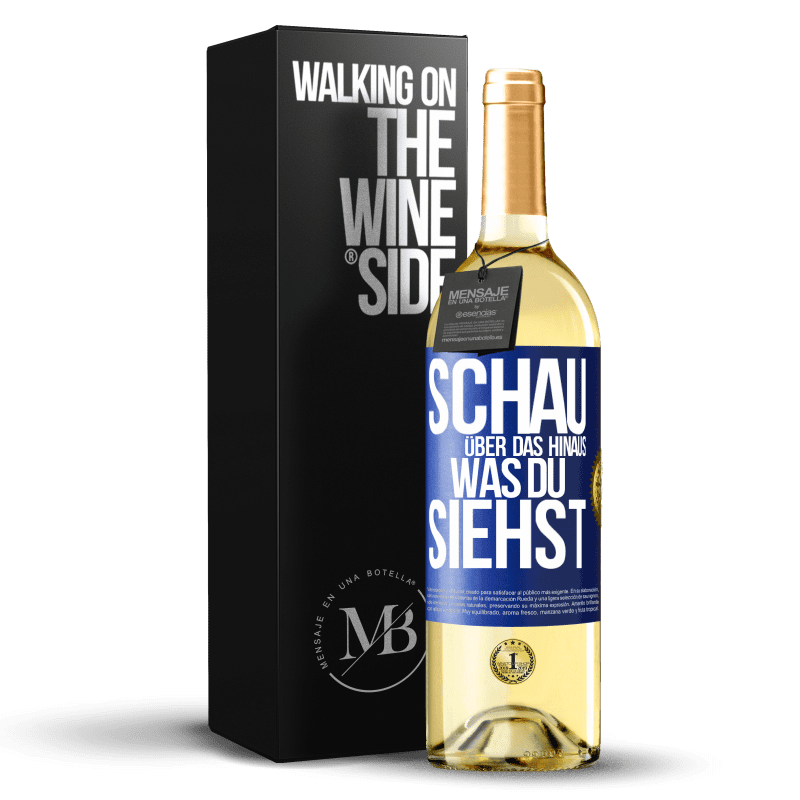 29,95 € Kostenloser Versand | Weißwein WHITE Ausgabe Schau über das hinaus, was du siehst Blaue Markierung. Anpassbares Etikett Junger Wein Ernte 2024 Verdejo