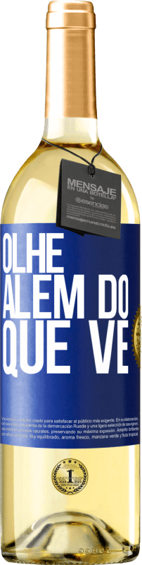 29,95 € | Vinho branco Edição WHITE Olhe além do que vê Etiqueta Azul. Etiqueta personalizável Vinho jovem Colheita 2024 Verdejo