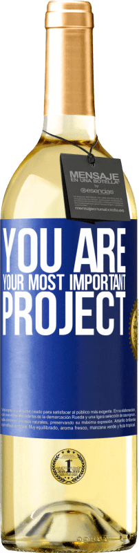 29,95 € | White Wine WHITE Edition You are your most important project Blue Label. Customizable label Young wine Harvest 2024 Verdejo