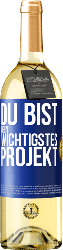 29,95 € | Weißwein WHITE Ausgabe Du bist dein wichtigstes Projekt Blaue Markierung. Anpassbares Etikett Junger Wein Ernte 2024 Verdejo