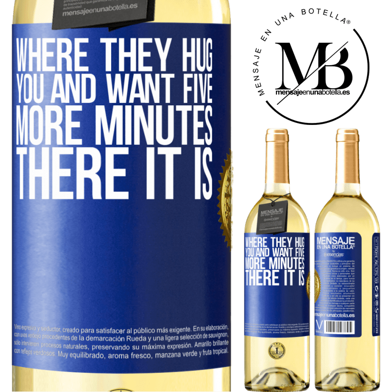 29,95 € Free Shipping | White Wine WHITE Edition Where they hug you and want five more minutes, there it is Blue Label. Customizable label Young wine Harvest 2022 Verdejo