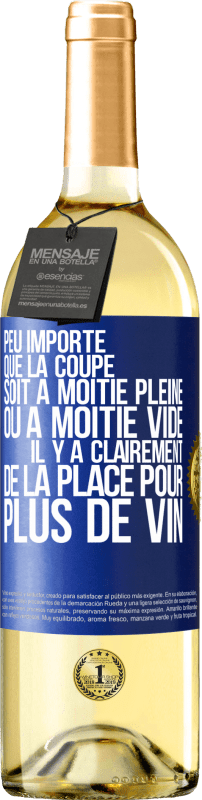 29,95 € | Vin blanc Édition WHITE Peu importe que la coupe soit à moitié pleine ou à moitié vide. Il y a clairement de la place pour plus de vin Étiquette Bleue. Étiquette personnalisable Vin jeune Récolte 2025 Verdejo