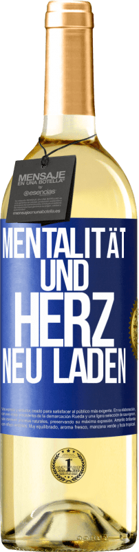 29,95 € | Weißwein WHITE Ausgabe Mentalität und Herz neu laden Blaue Markierung. Anpassbares Etikett Junger Wein Ernte 2024 Verdejo