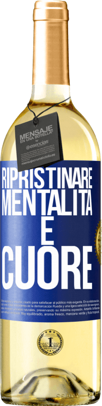 29,95 € | Vino bianco Edizione WHITE Ripristinare mentalità e cuore Etichetta Blu. Etichetta personalizzabile Vino giovane Raccogliere 2024 Verdejo