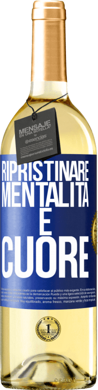 29,95 € | Vino bianco Edizione WHITE Ripristinare mentalità e cuore Etichetta Blu. Etichetta personalizzabile Vino giovane Raccogliere 2025 Verdejo