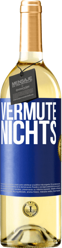 29,95 € | Weißwein WHITE Ausgabe Vermute nichts Blaue Markierung. Anpassbares Etikett Junger Wein Ernte 2023 Verdejo