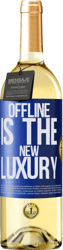 29,95 € Kostenloser Versand | Weißwein WHITE Ausgabe Offline is the new luxury Blaue Markierung. Anpassbares Etikett Junger Wein Ernte 2023 Verdejo